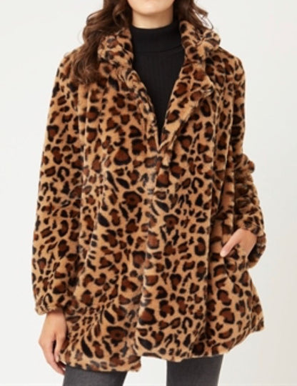 ABRIGO MIDI ANIMAL PRINT