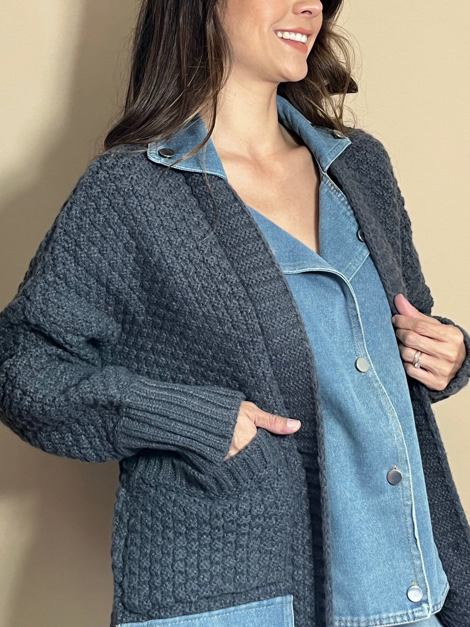 CARDIGAN DENIM CASH