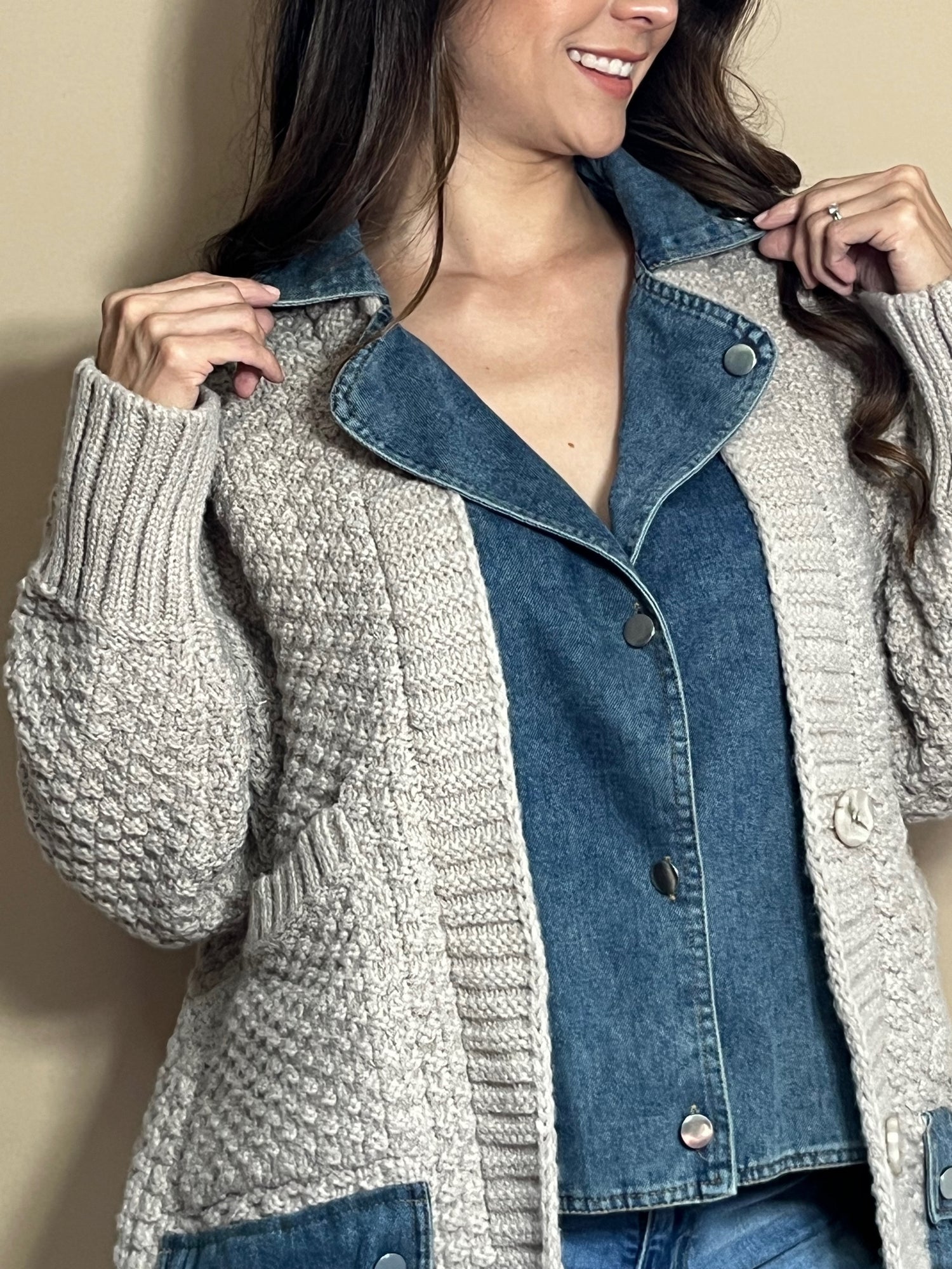 CARDIGAN DENIM CASH