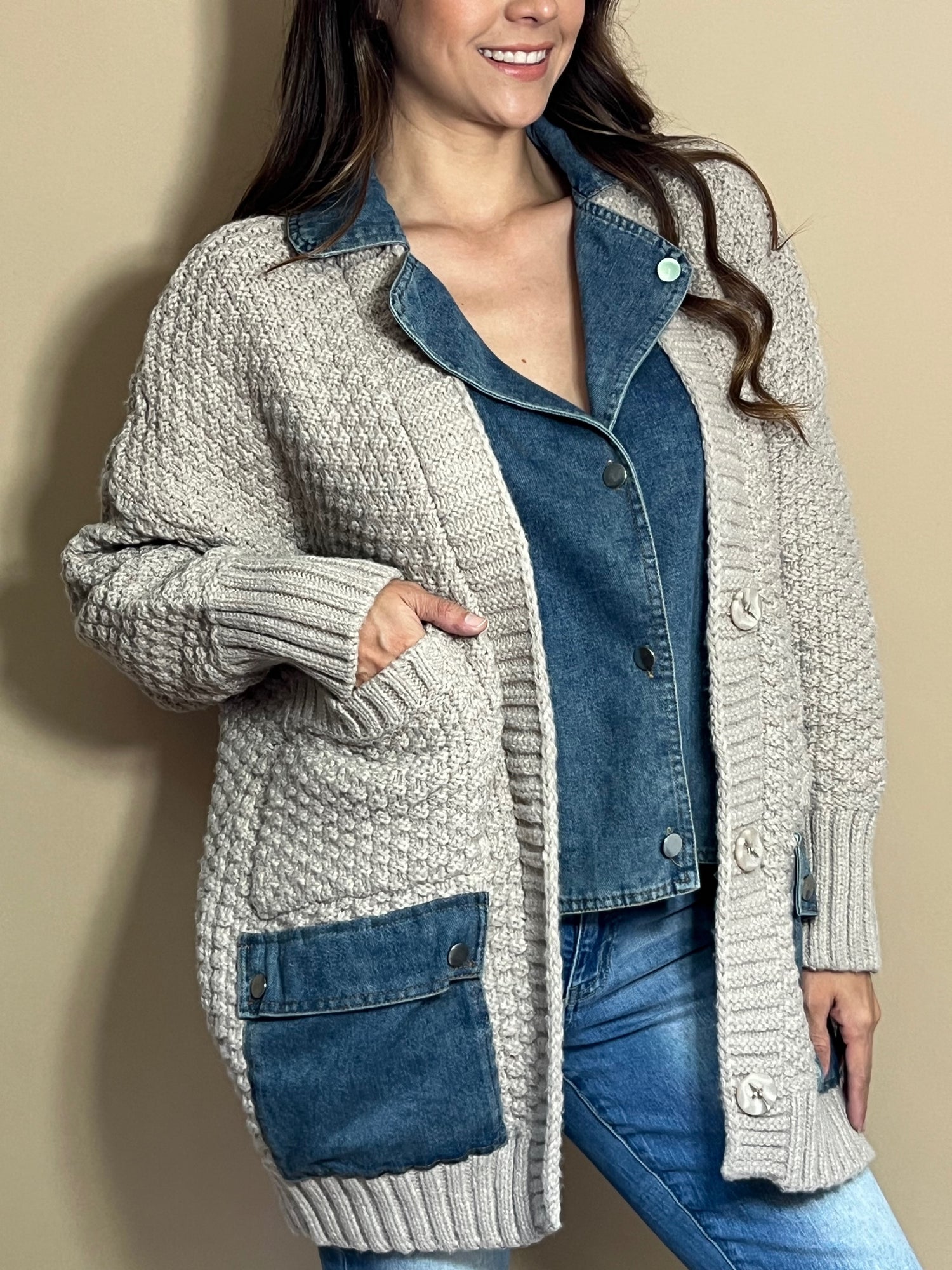 CARDIGAN DENIM CASH