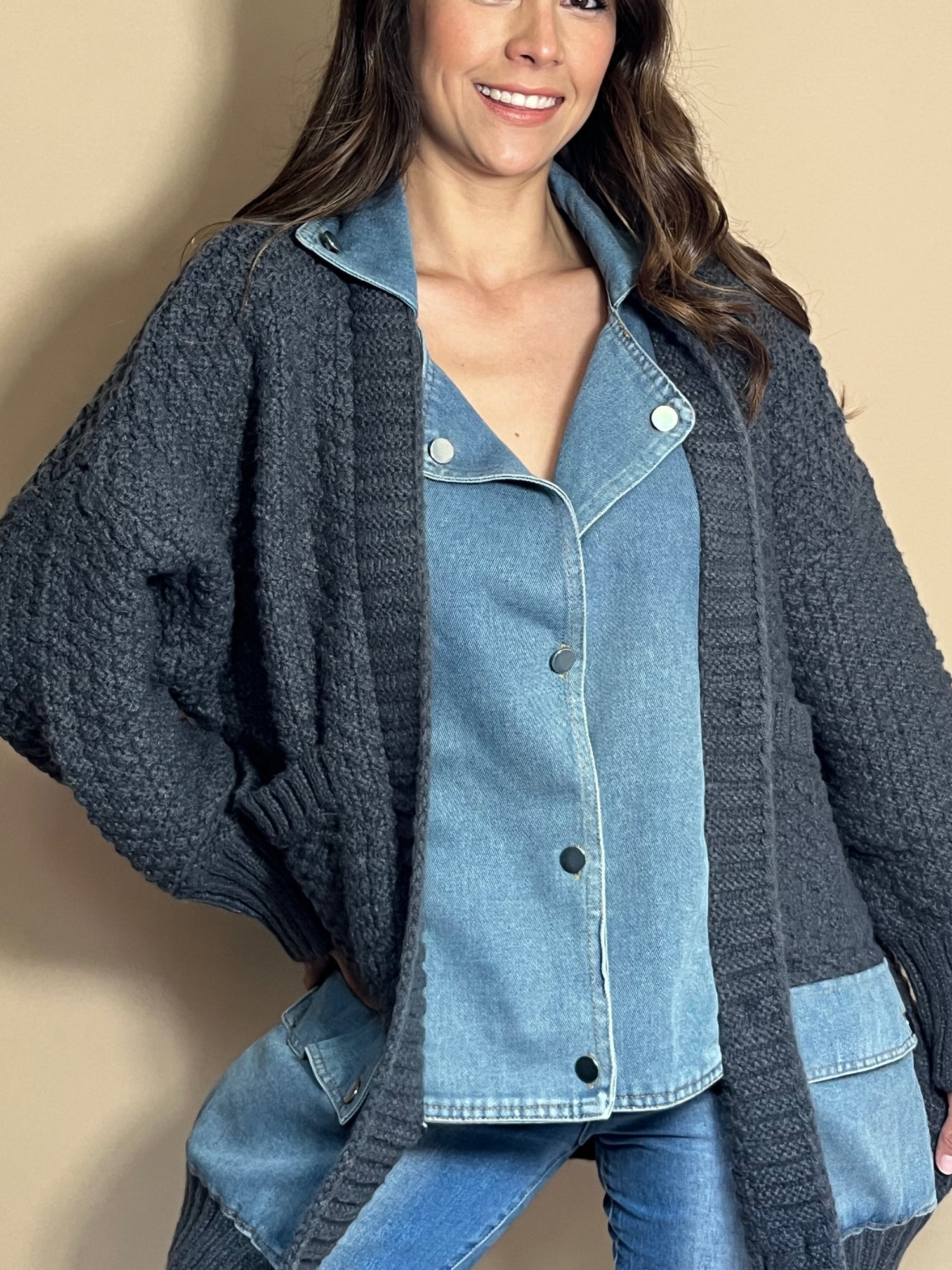 CARDIGAN DENIM CASH