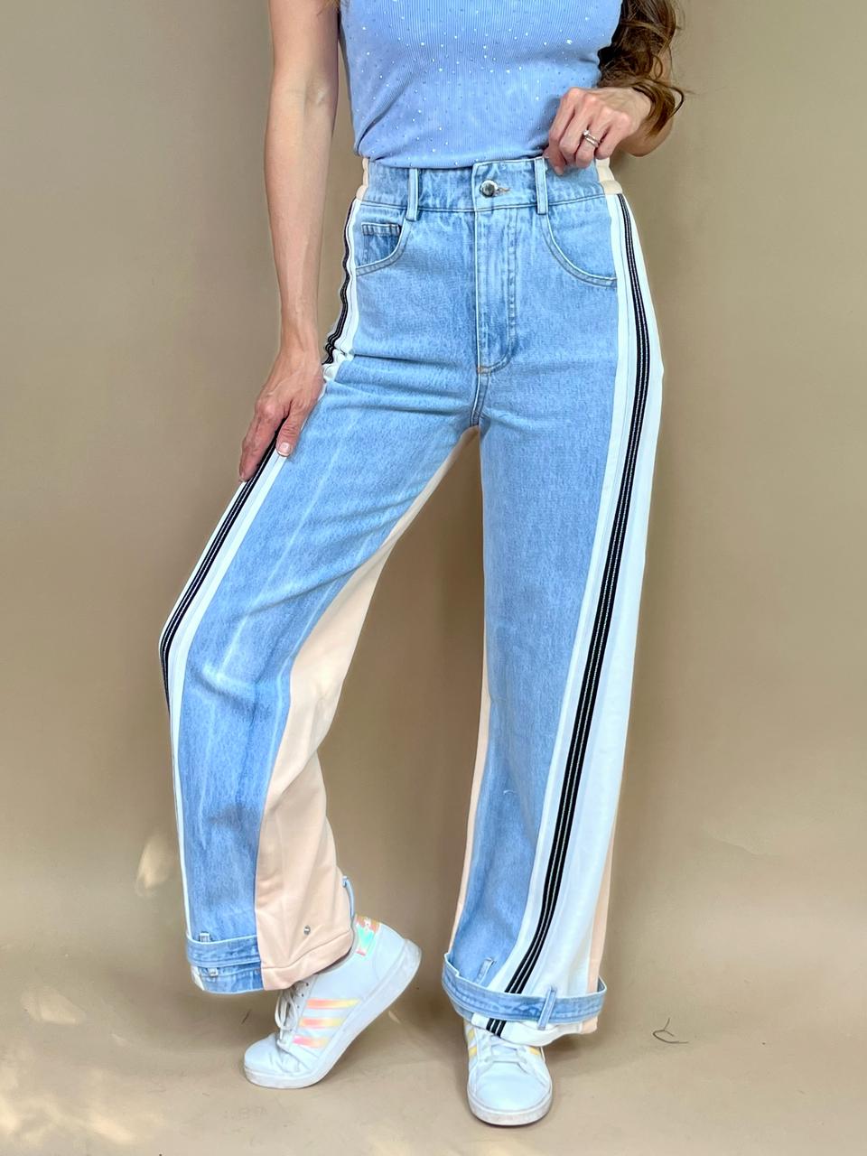 JEANS FRANJAS BLANCAS LILI