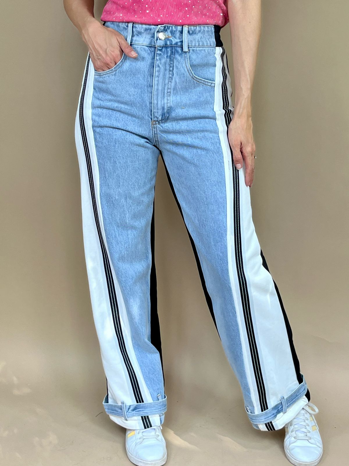 JEANS FRANJAS BLANCAS LILI