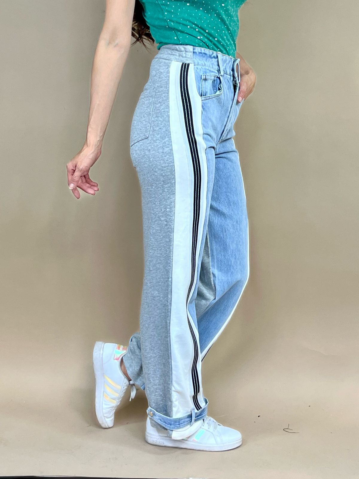 JEANS FRANJAS BLANCAS LILI