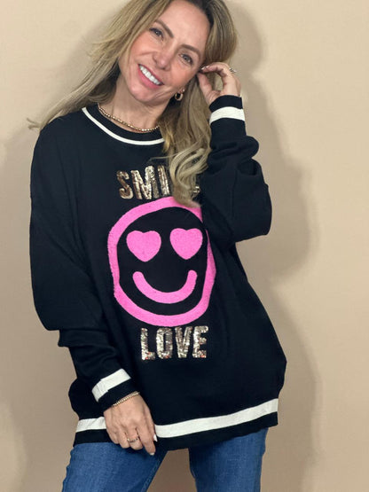 SWEATER DE PUNTO SMILE LOVE