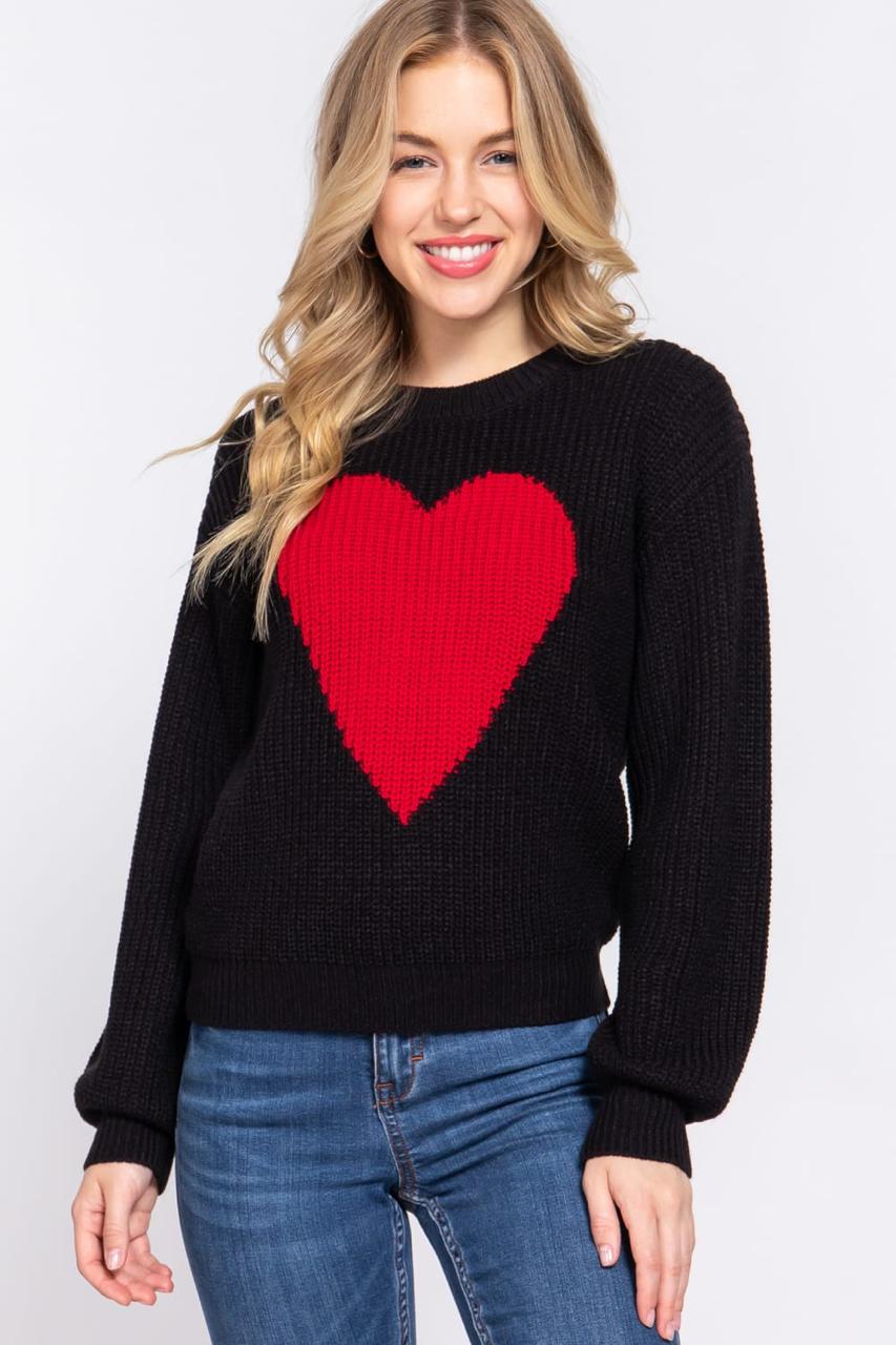 SWEATER HEART ROSY